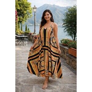 NANETTE LEPORE Scarf Print V-Neck Dress Size 4 Women's